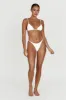 Tatum Diamante Waist Recycled Bikini Bottom - White sold by Meshki