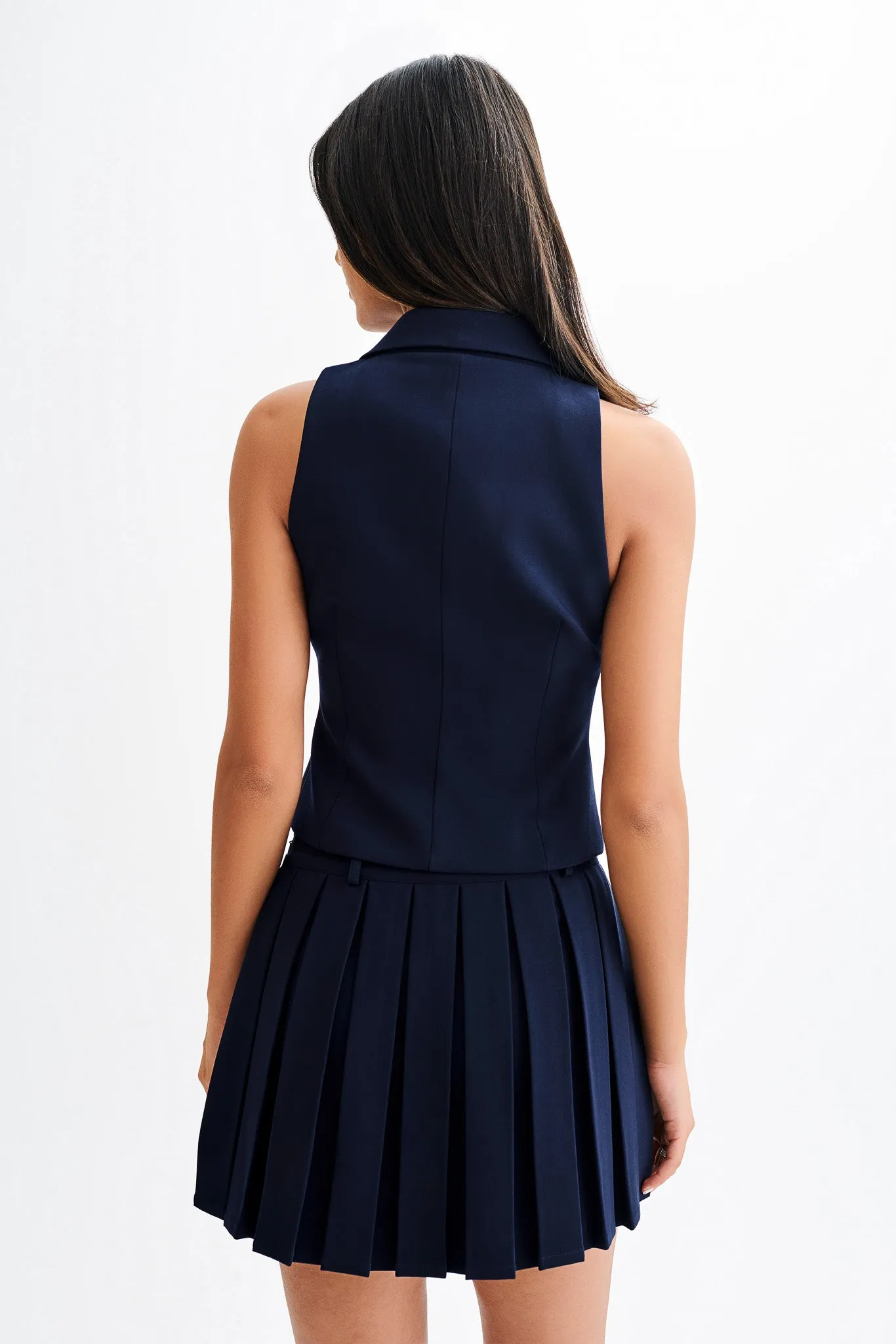 Mura Suiting Vest - Navy sold by Meshki product image thumbnail 2