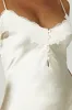 Vesta Lace Satin Dress - Ivory sold by Meshki