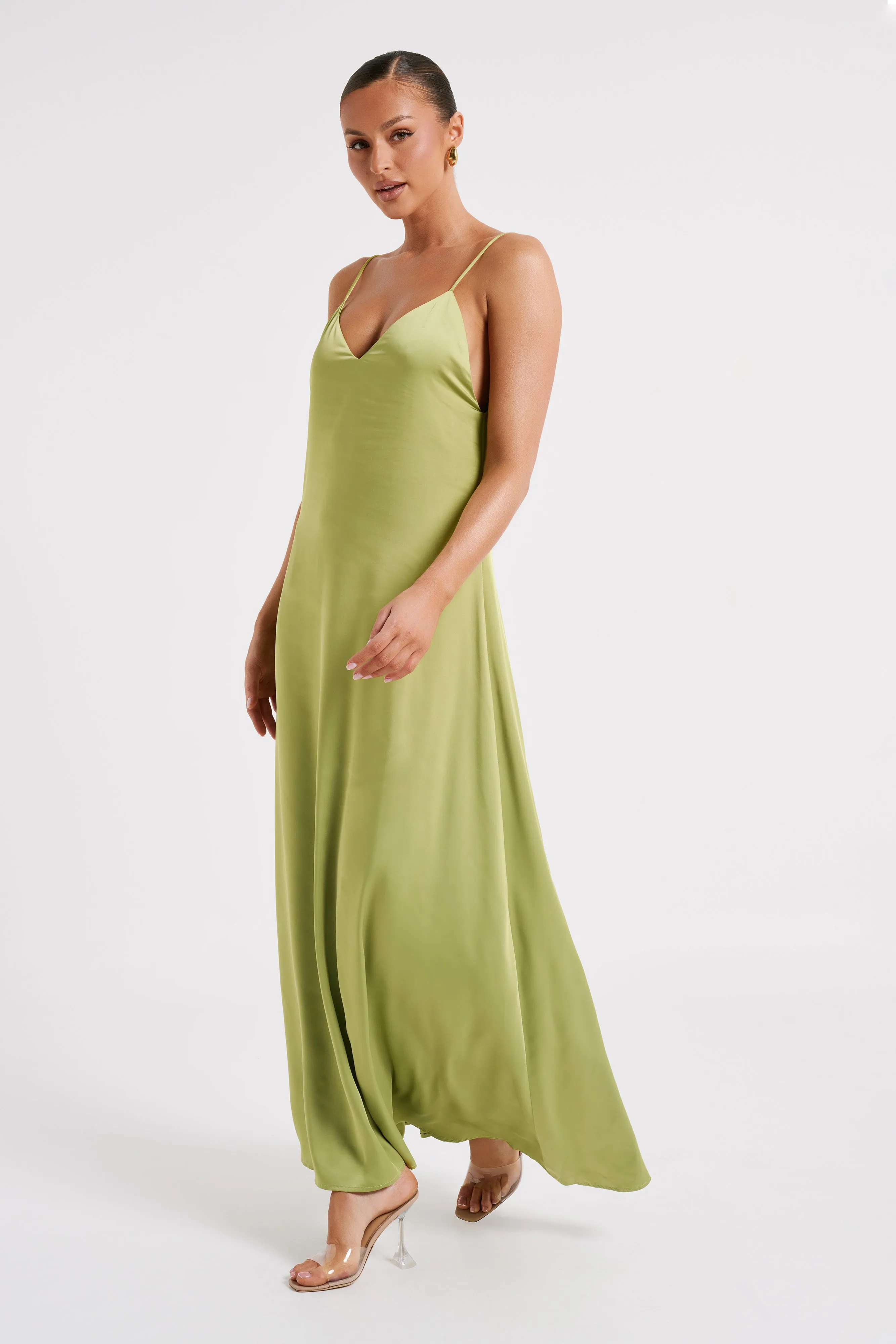Beatrice Flowy Maxi Dress - Parakeet Green sold by Meshki product image thumbnail 4