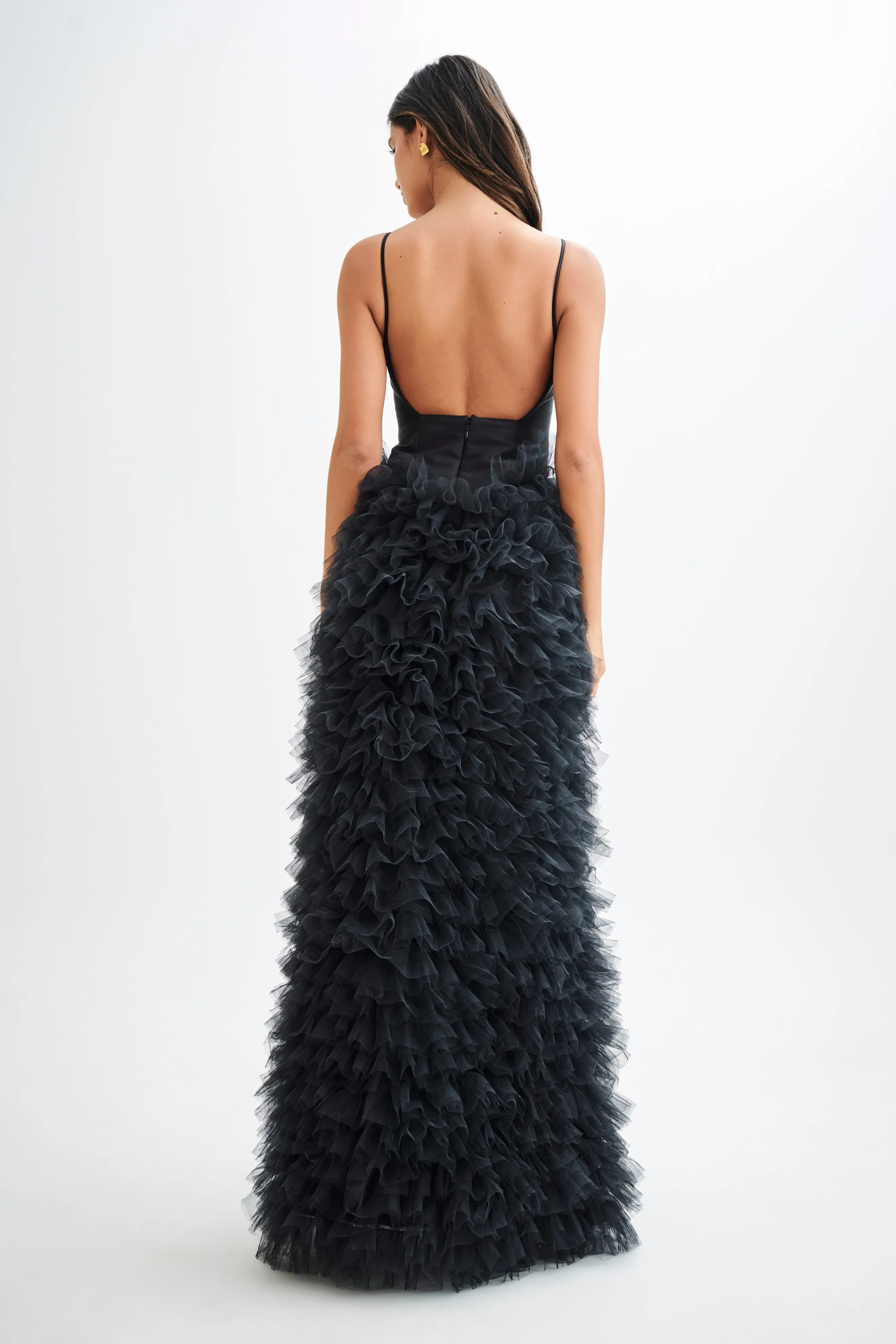 Magnolia Tiered Ruffle Maxi Dress - Black sold by Meshki product image thumbnail 2