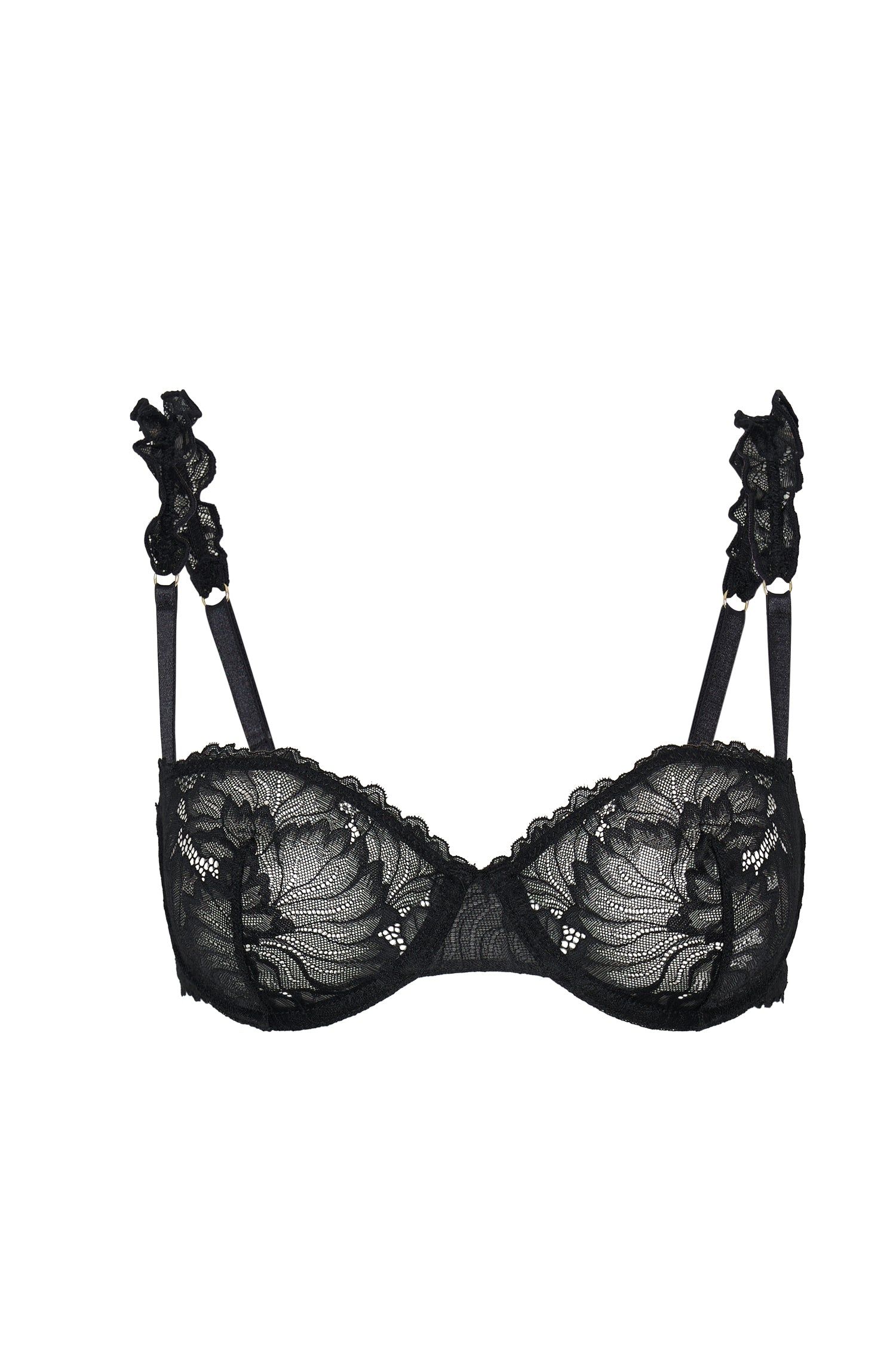 Oriana Lace Balconette Bra - Black sold by Meshki product image thumbnail 9