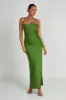 Sydney Straight Neck Slip Maxi Dress - Emerald sold by Meshki