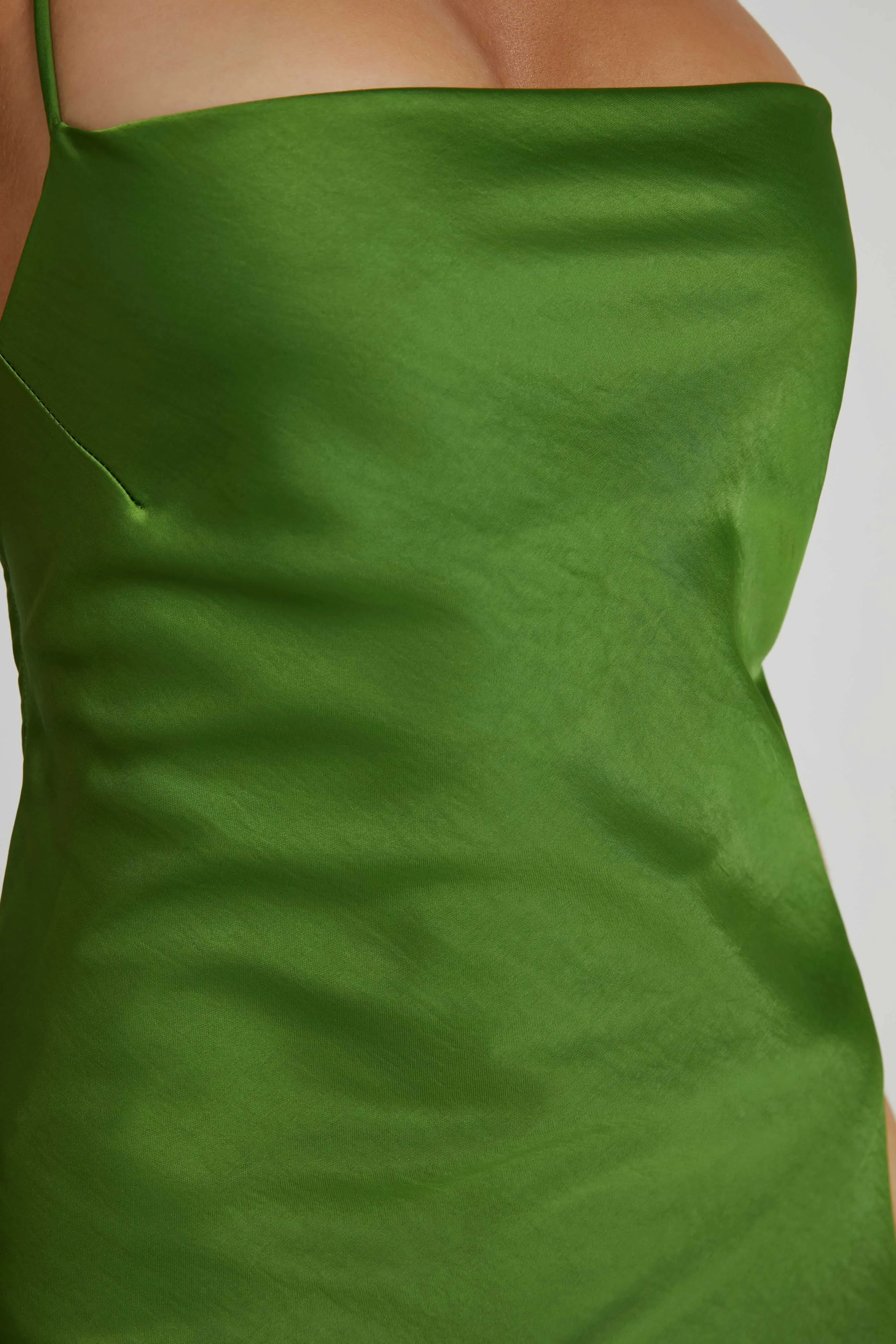 Sydney Straight Neck Slip Maxi Dress - Emerald sold by Meshki product image thumbnail 2