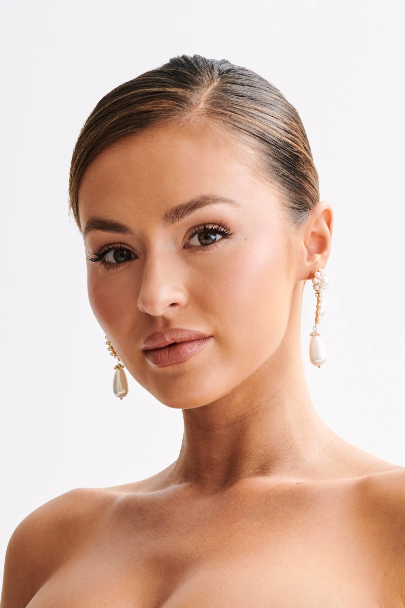 Enchanted Pearl Drop Earrings - Pearl sold by Meshki product image thumbnail 4