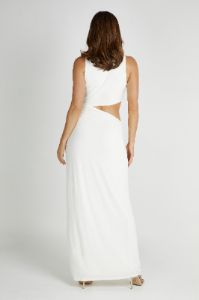 Vienna Slinky Maxi Dress - White sold by Meshki