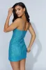 Hadleigh Shimmer Mini Dress - Aquamarine sold by Meshki