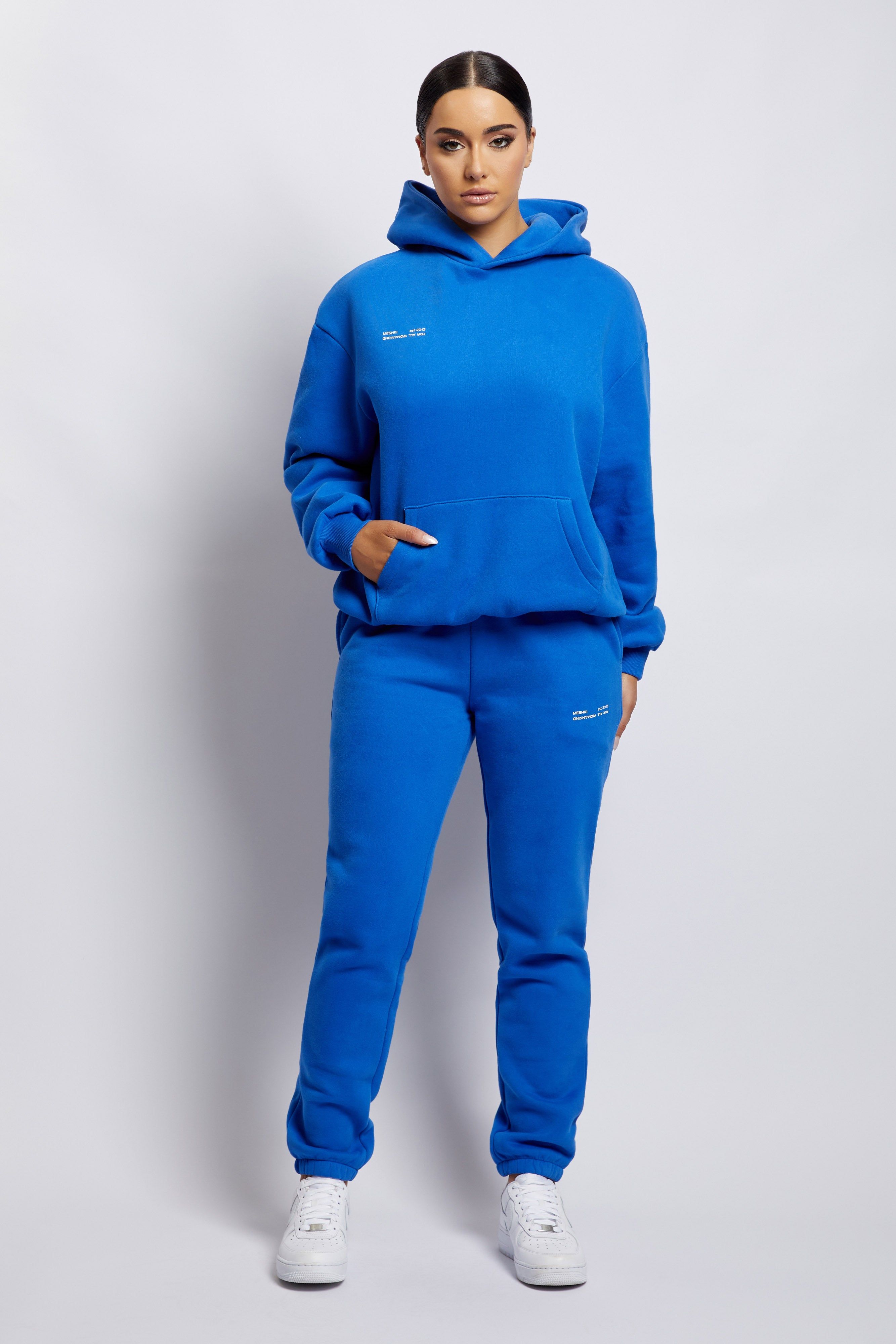 Bree Oversized Fleeceback Hoodie - Cobalt Blue sold by Meshki product image thumbnail 7