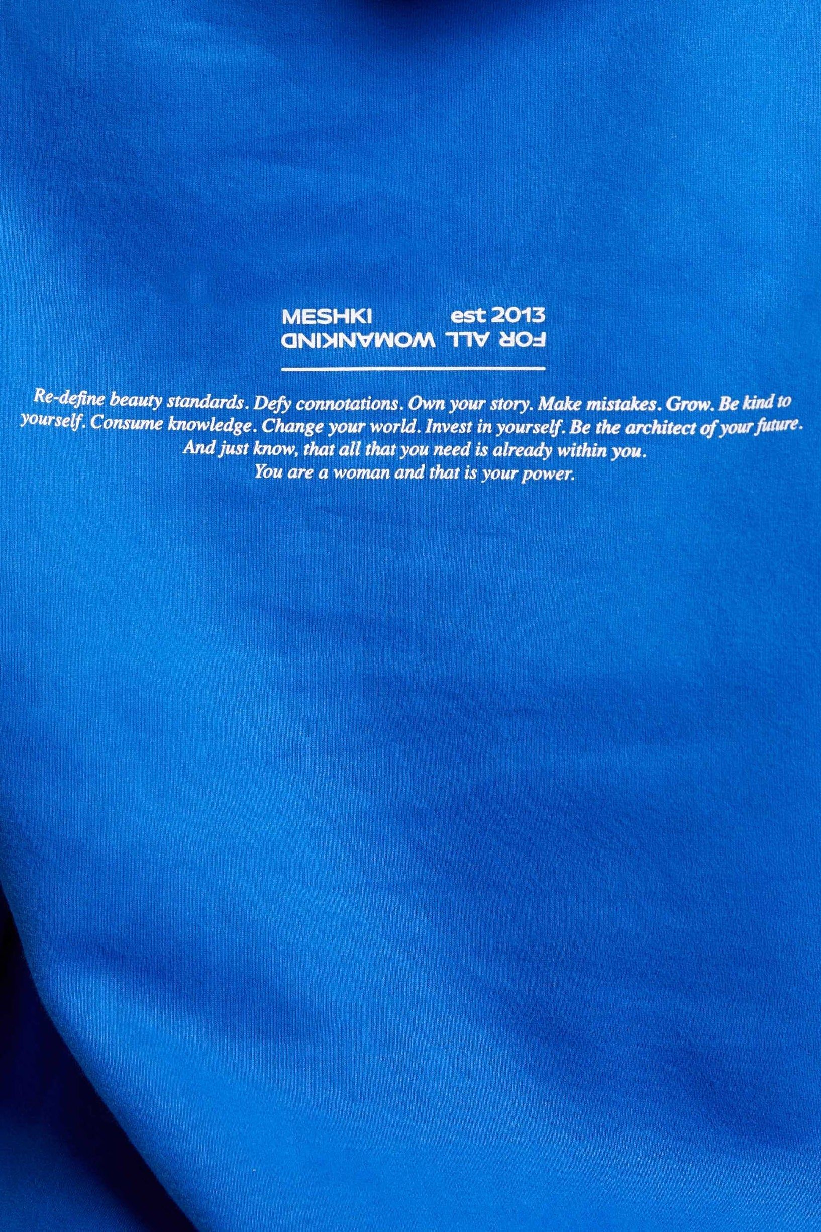 Bree Oversized Fleeceback Hoodie - Cobalt Blue sold by Meshki product image thumbnail 11