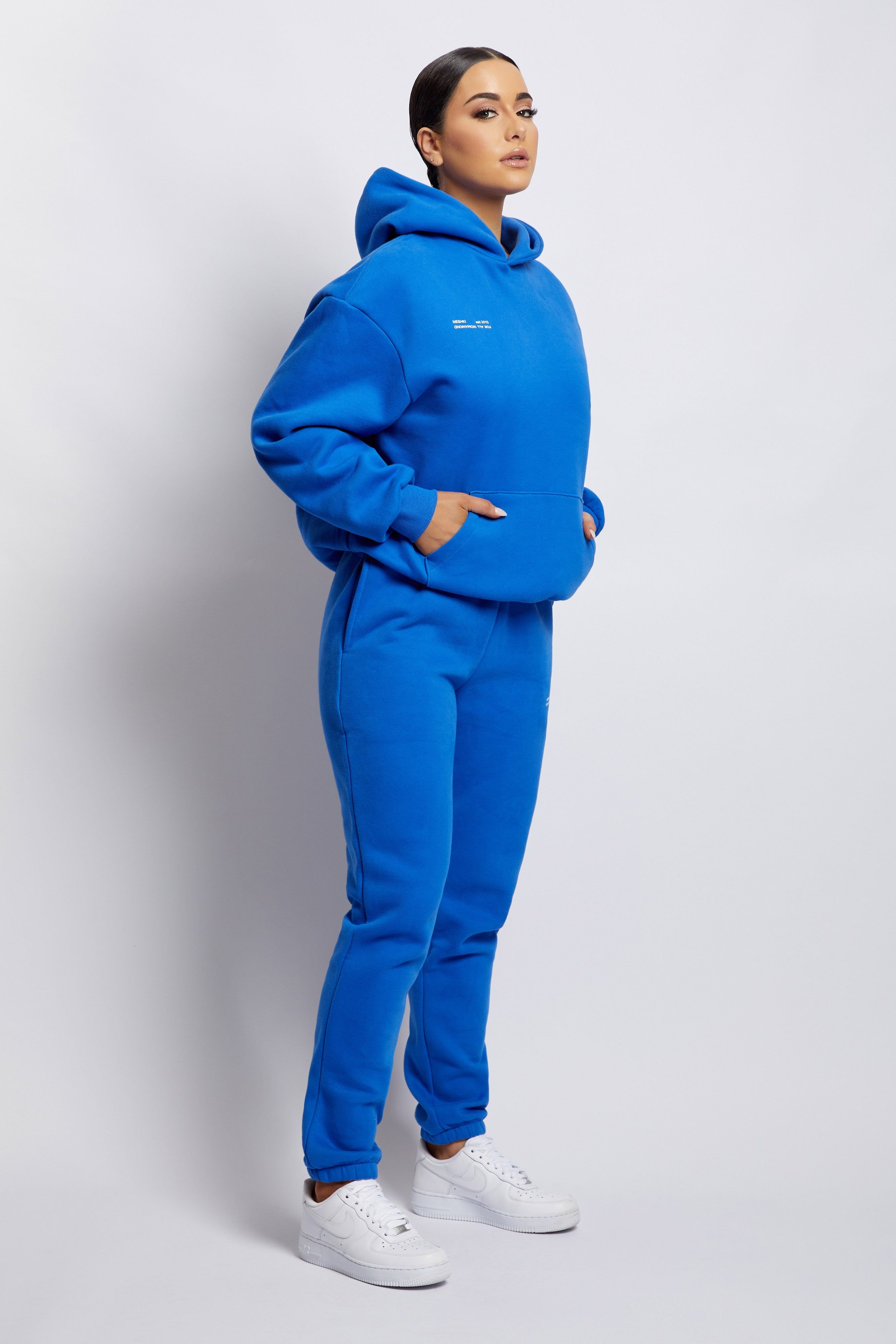 Bree Oversized Fleeceback Hoodie - Cobalt Blue sold by Meshki product image thumbnail 9