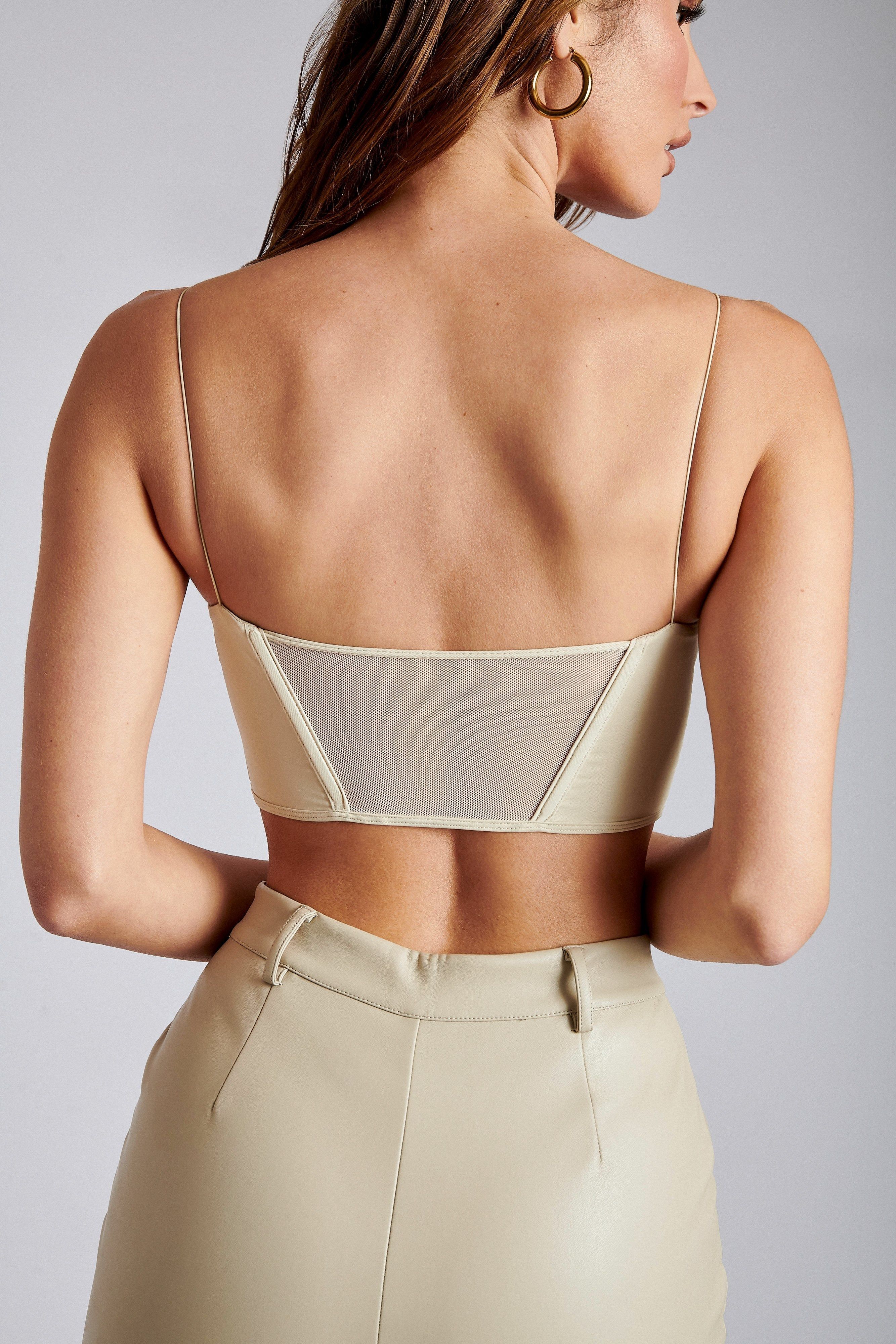 Jada Mesh Corset Bustier - Tofu sold by Meshki product image thumbnail 5