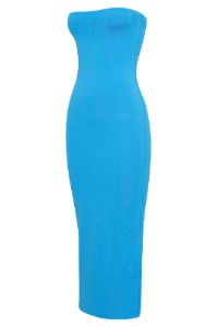Cassidy Strapless Midi Dress - Cyan Blue sold by Meshki