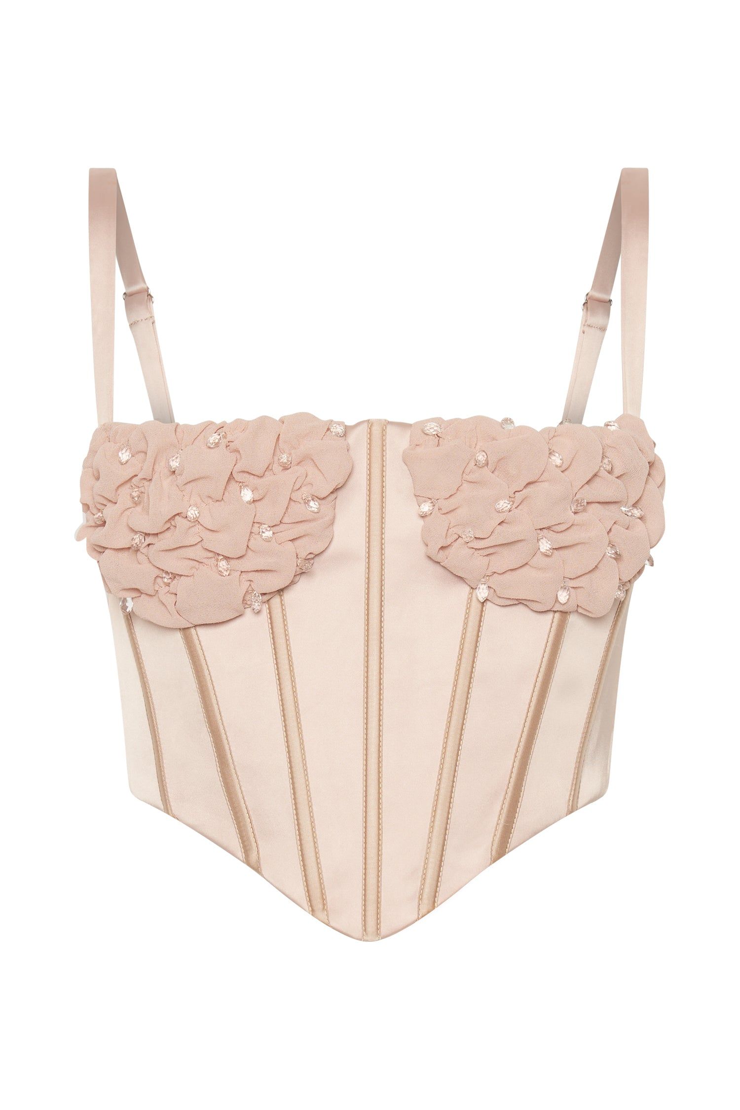 Kristy Shirring Bust Corset Top - Champagne sold by Meshki product image thumbnail 8