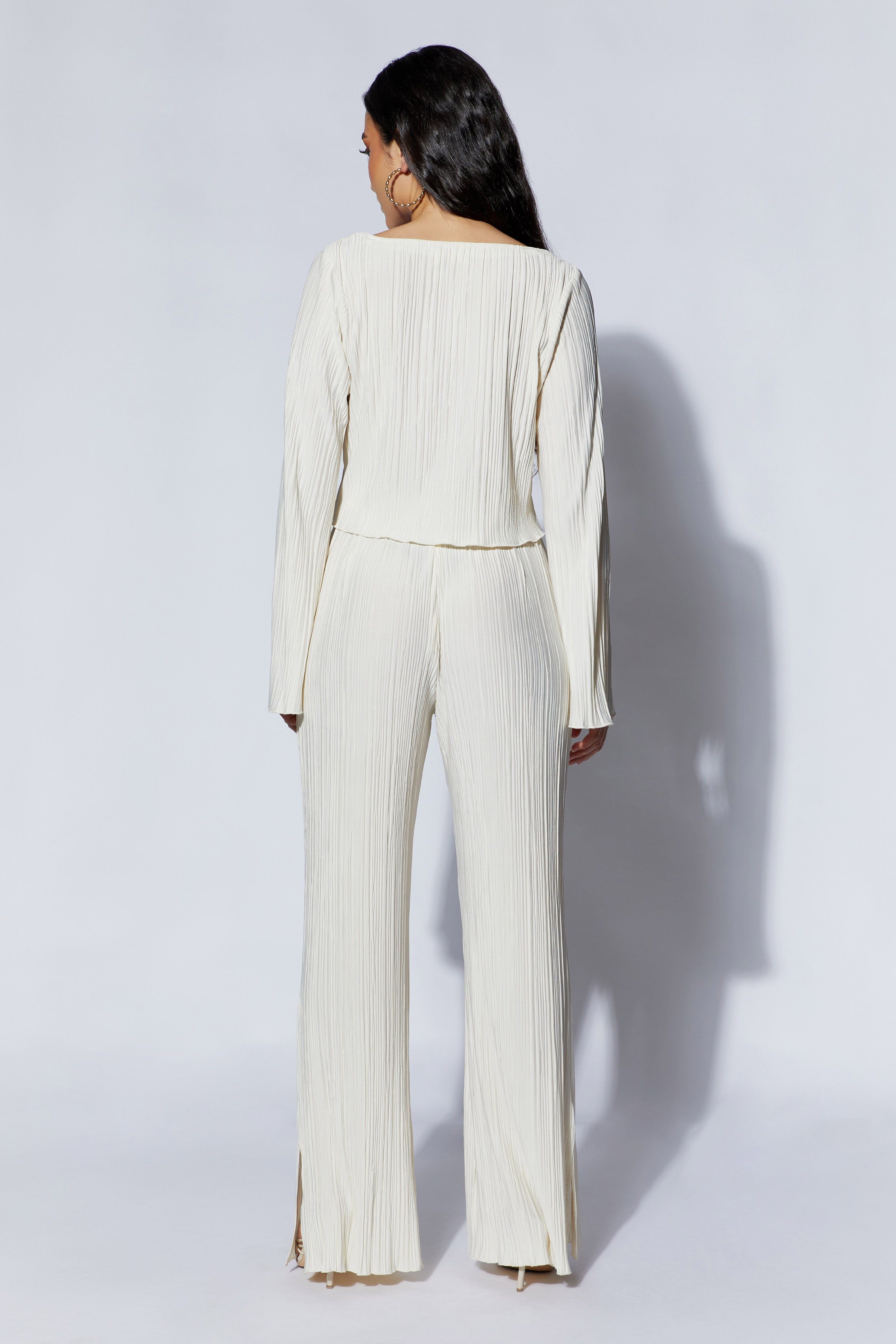 Mehru Crinkle Straight Leg Pant - Wheat sold by Meshki product image thumbnail 7