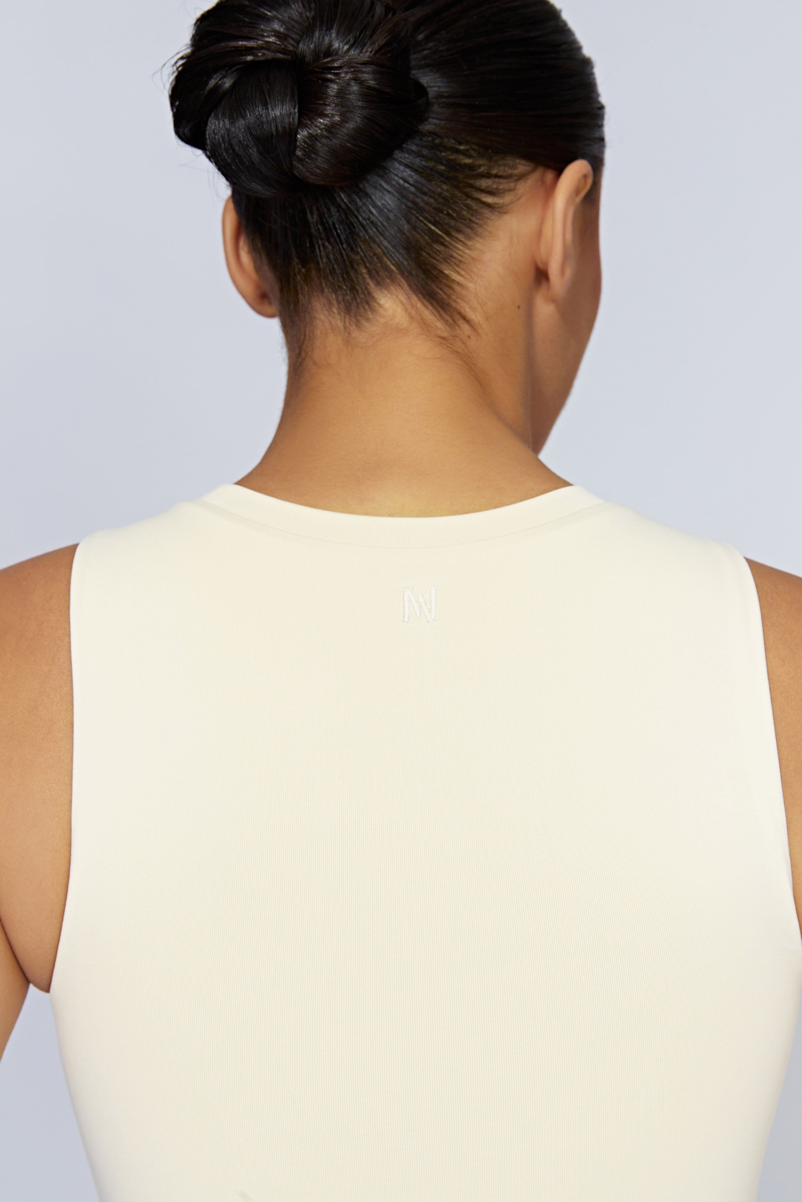 Jordyn Tank Sleeveless Bodysuit - Cream sold by Meshki product image thumbnail 7