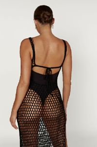 Bodhi Crochet Maxi Dress - Black sold by Meshki