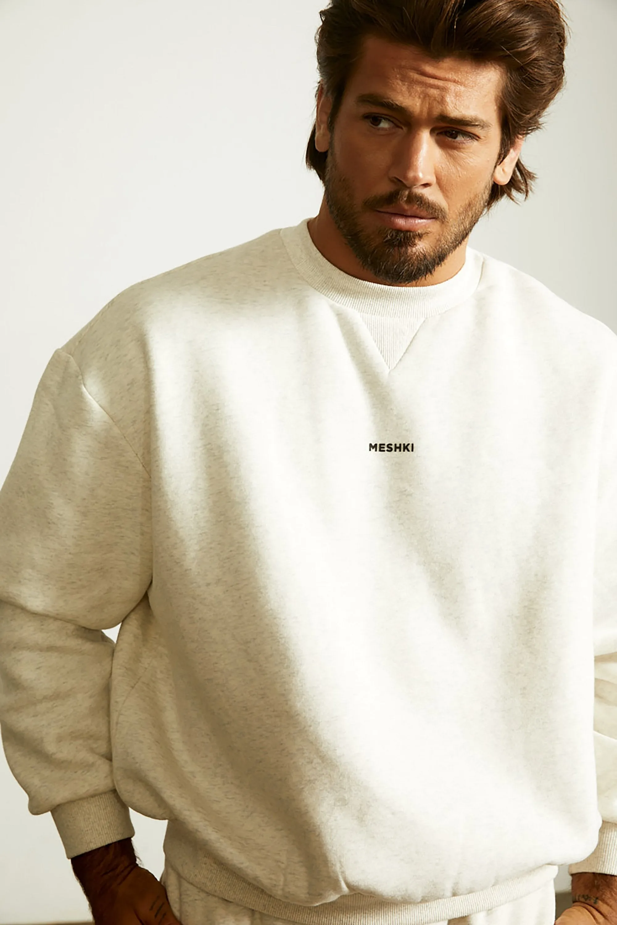 Max Unisex Crew Neck Cosy Sweater - Snow Marle sold by Meshki product image thumbnail 5