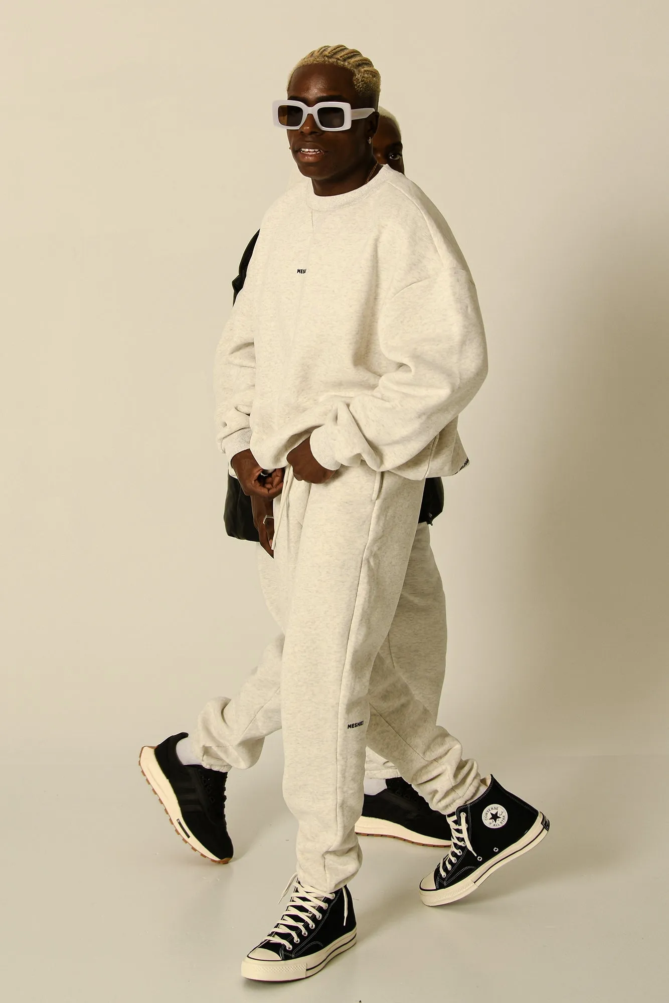 Max Unisex Crew Neck Cosy Sweater - Snow Marle sold by Meshki product image thumbnail 3