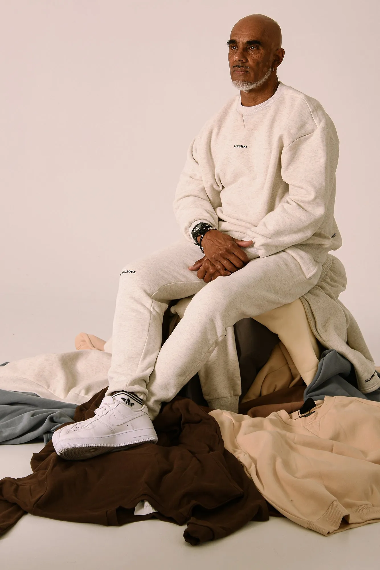 Max Unisex Crew Neck Cosy Sweater - Snow Marle sold by Meshki product image thumbnail 4