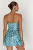 Everleigh Strapless Sequin Mini Dress - Powder Blue sold by Meshki
