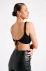 Zaira Cupped Crepe Crop Top - Black sold by Meshki