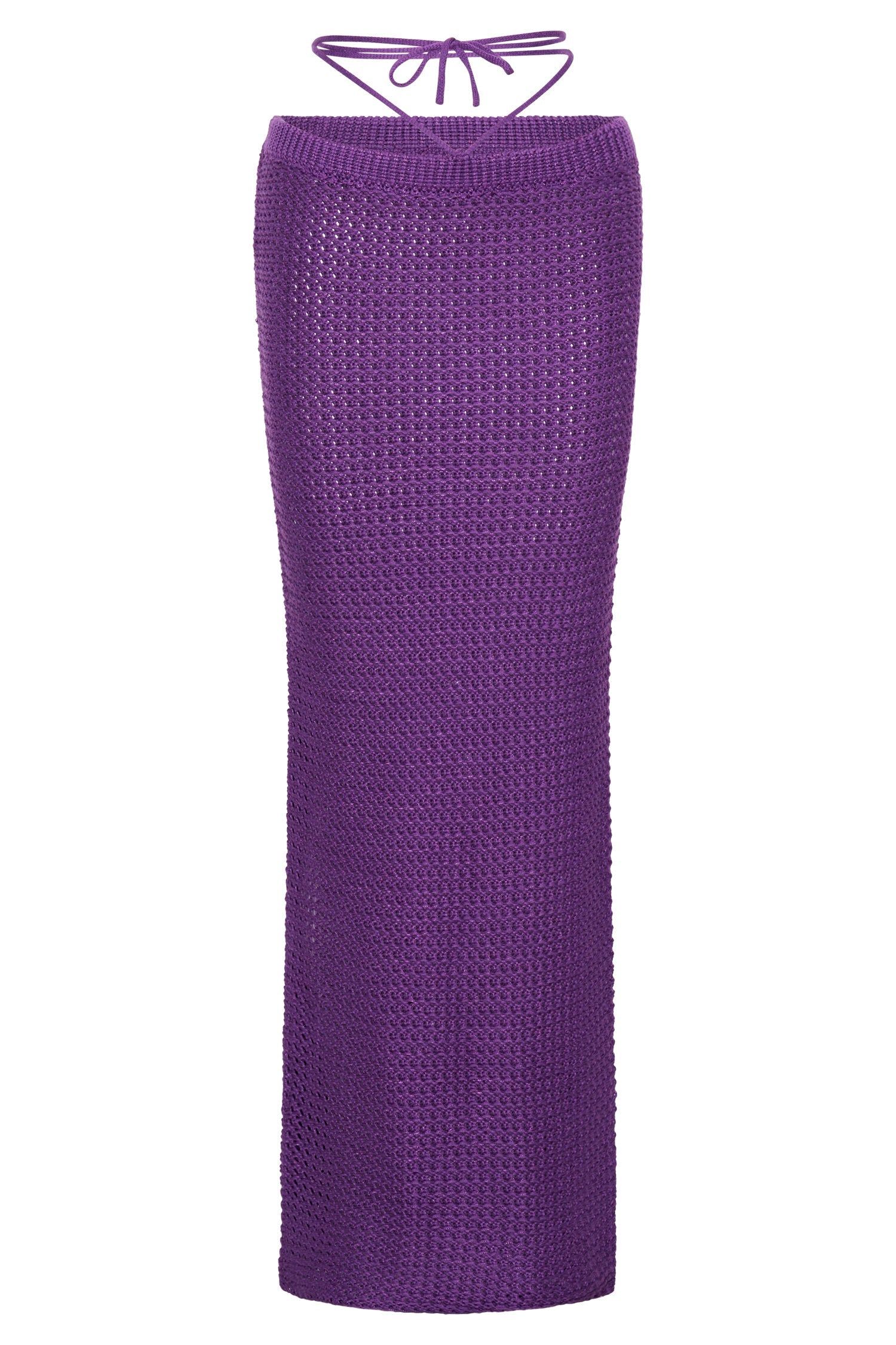 Raquel Crochet Maxi Skirt - Grape sold by Meshki product image thumbnail 7