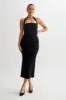 Amelita Suiting Halter Midi Dress - Black sold by Meshki