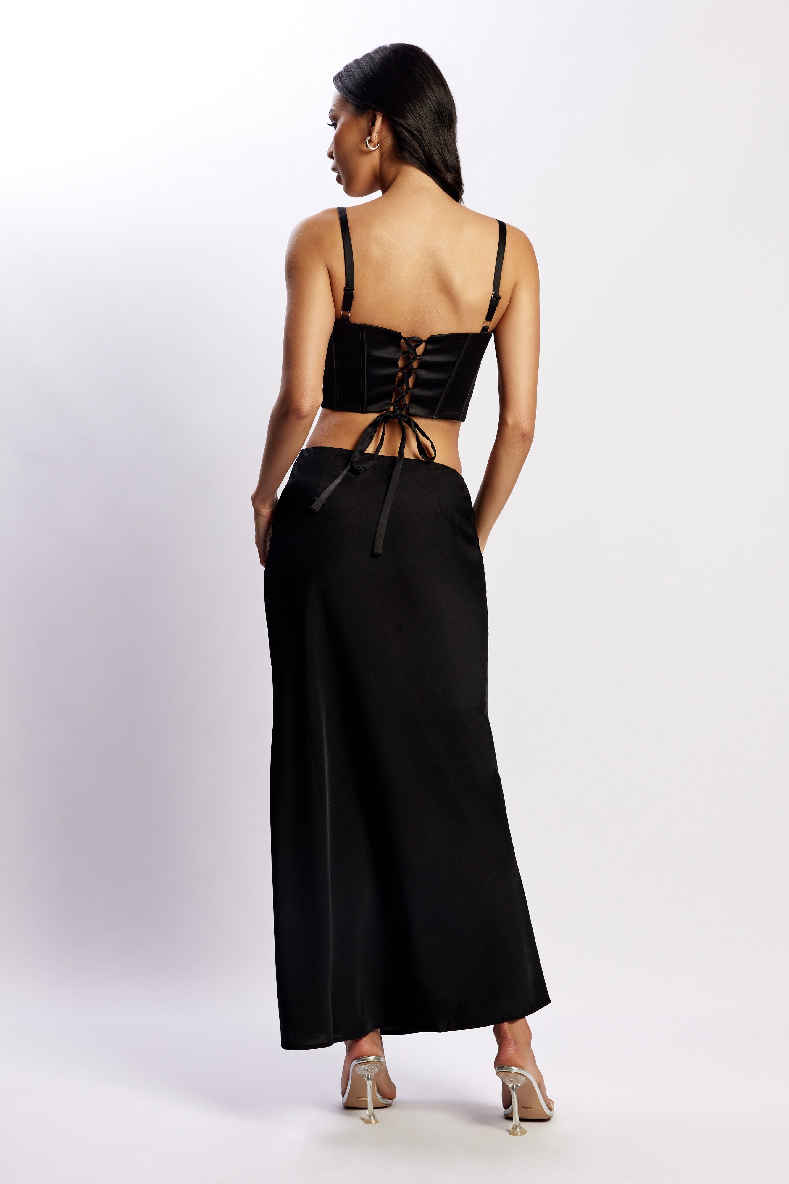 Kristy Shirring Bust Corset Top - Black sold by Meshki product image thumbnail 5
