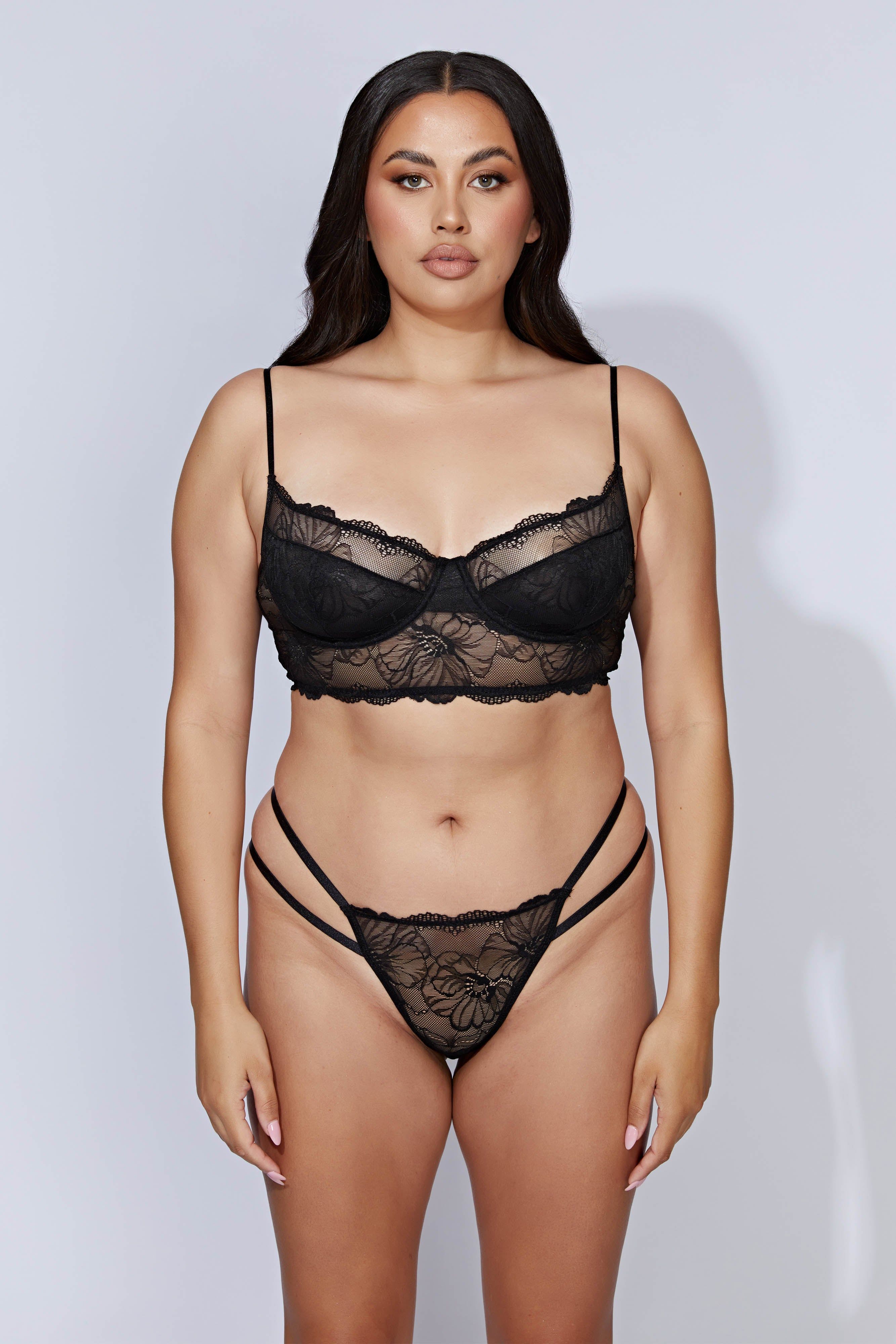 Allegra Lace G-String - Black sold by Meshki product image thumbnail 8