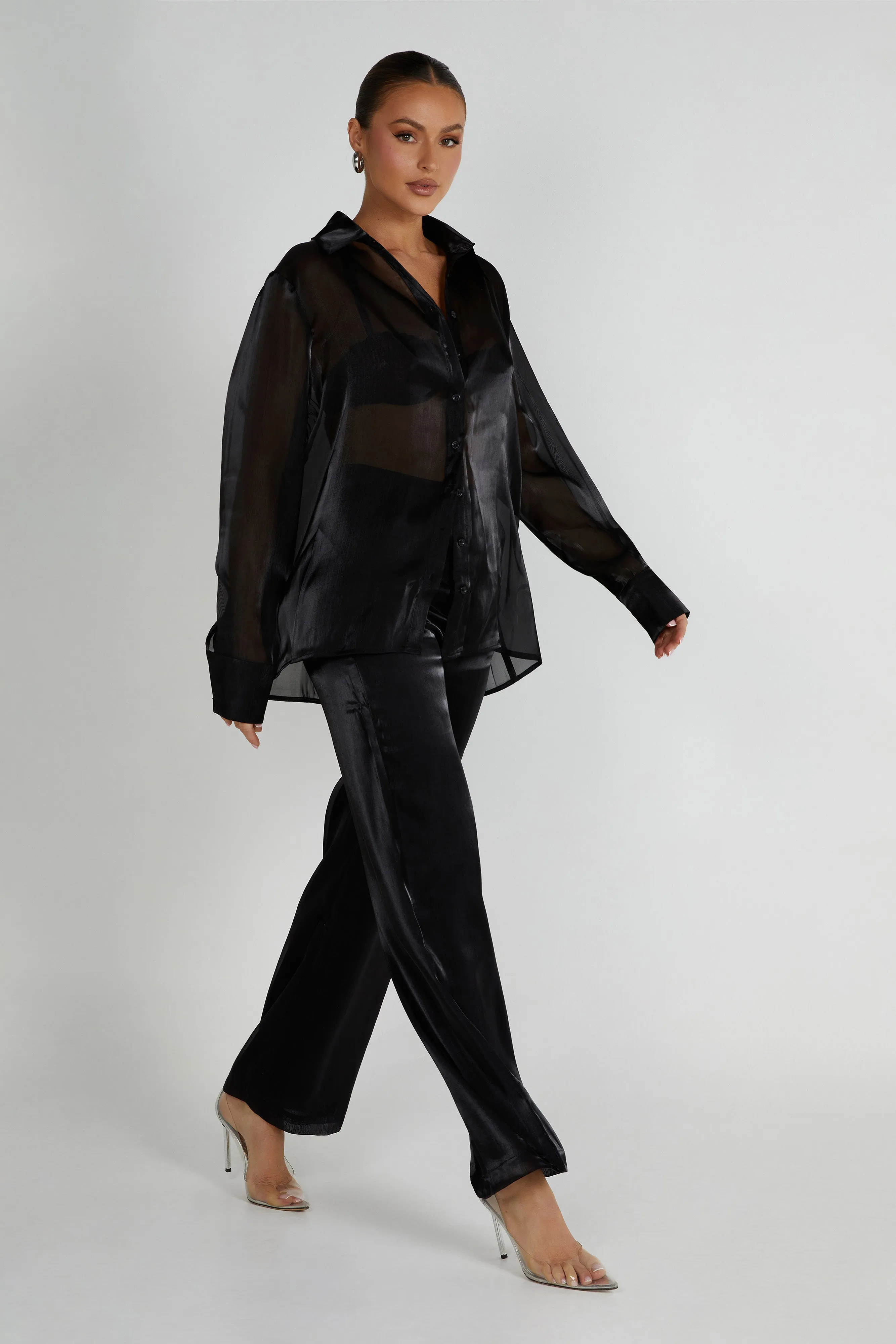 Kinsley Sheer Pants - Black sold by Meshki product image thumbnail 4