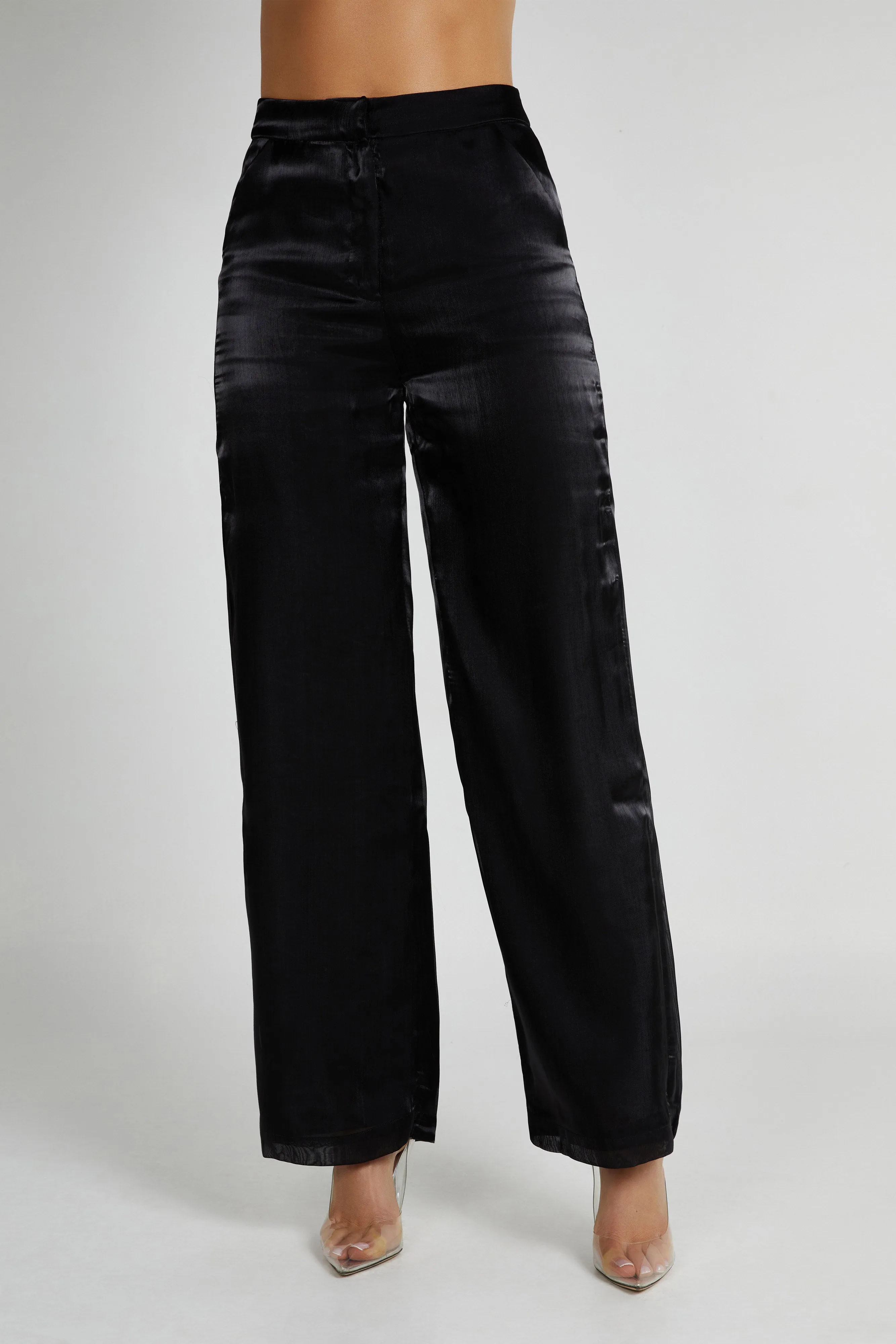 Kinsley Sheer Pants - Black sold by Meshki