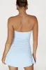 Adeline Rose Halter Mini Dress - Powder Blue sold by Meshki