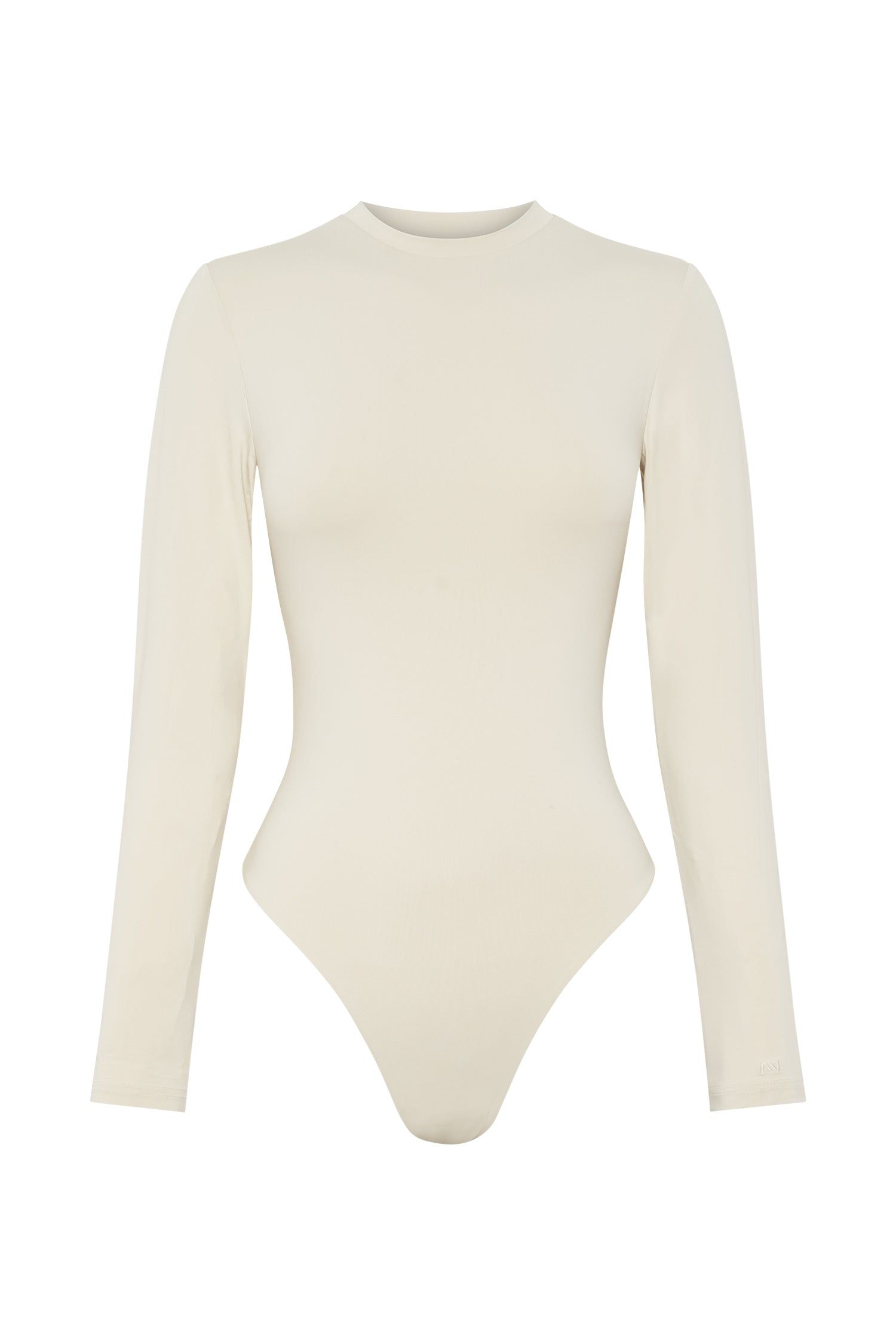 Delilah Long Sleeve Crew Neck Bodysuit - Cream sold by Meshki product image thumbnail 8