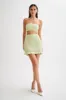 Serina A-Line Knit Mini Skirt - Seafoam Green sold by Meshki