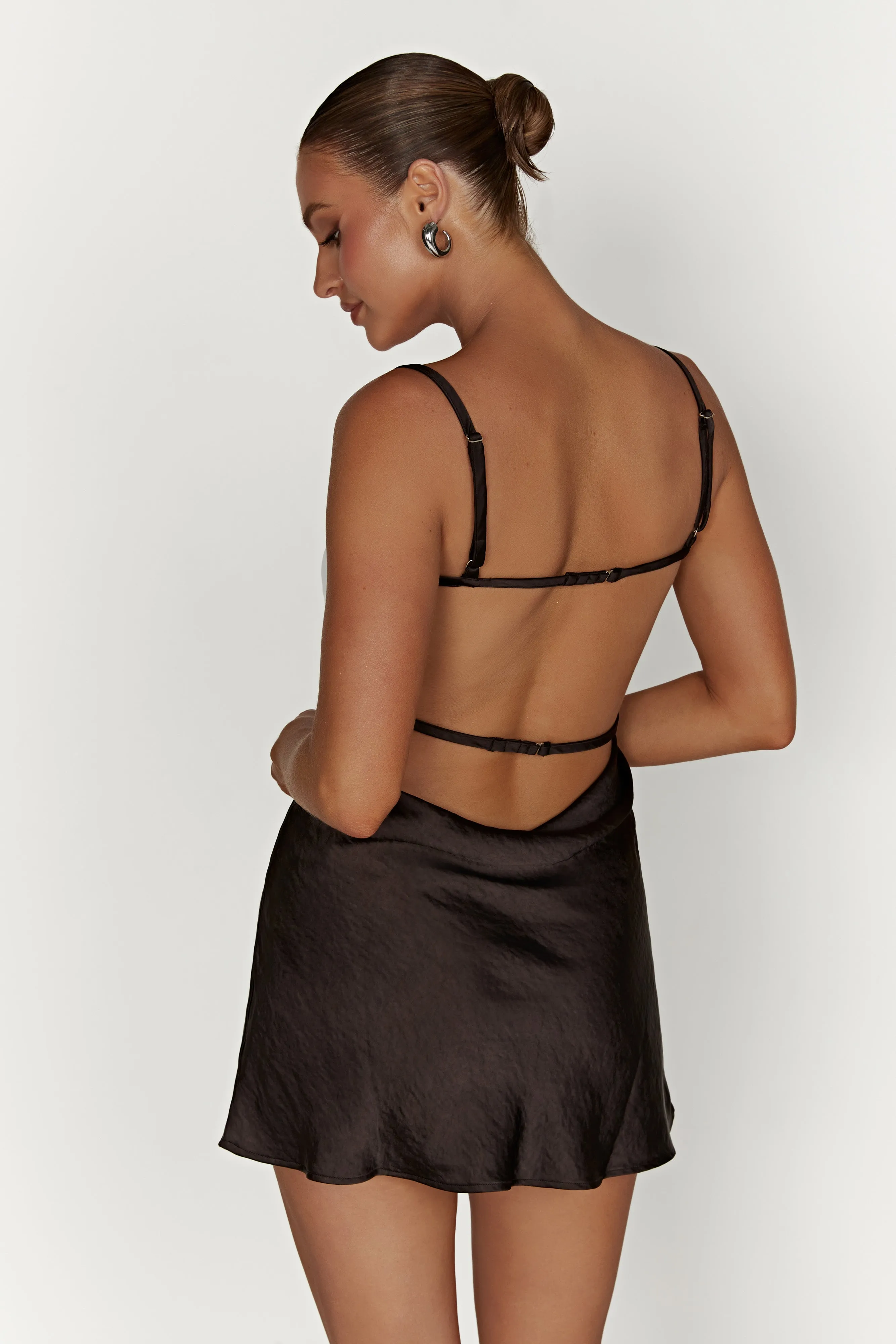 Veda Two Tone Mini Dress - Black sold by Meshki product image thumbnail 2