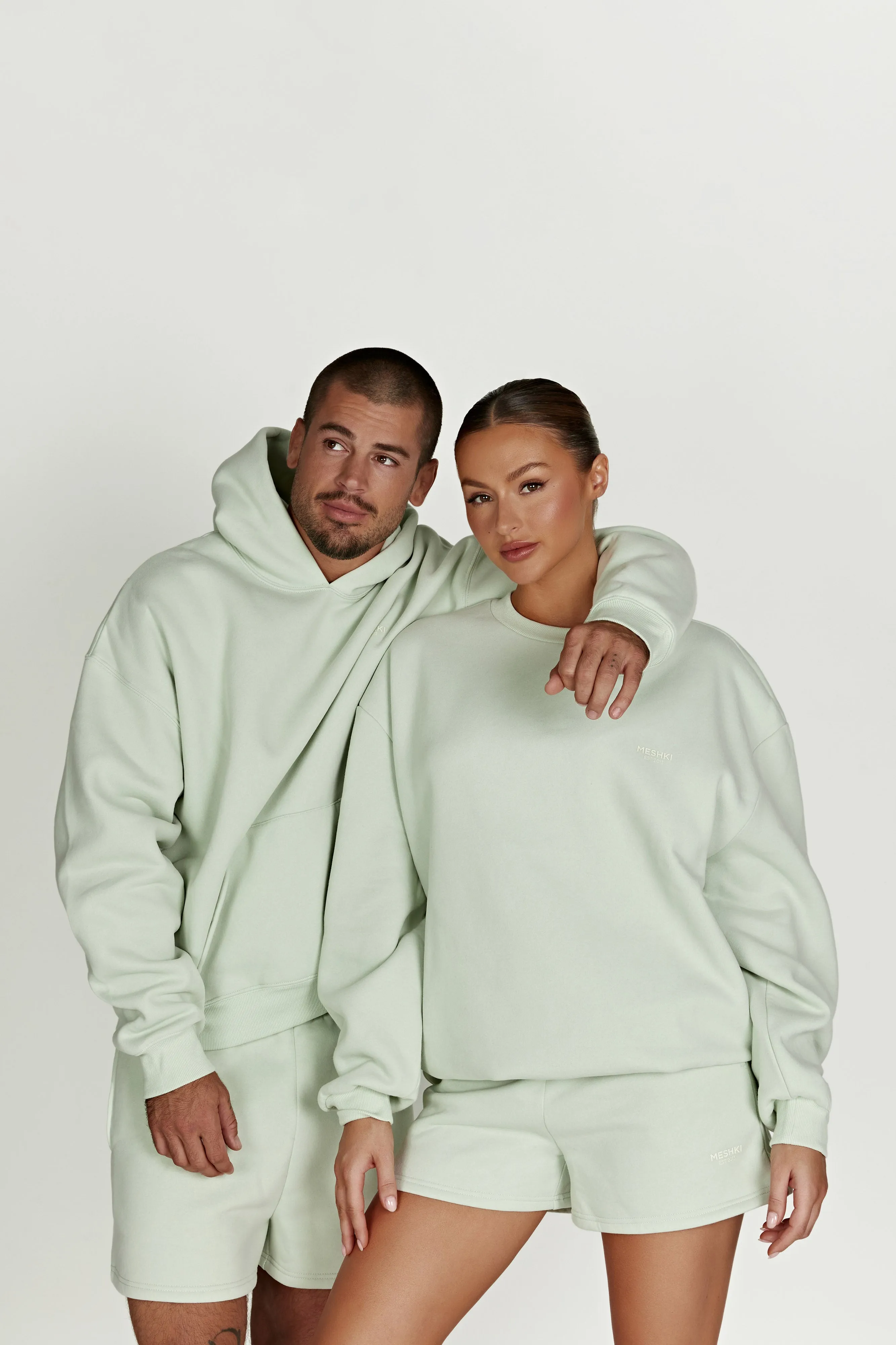 Bernie Oversized Unisex Hoodie - Light Sage sold by Meshki product image thumbnail 4