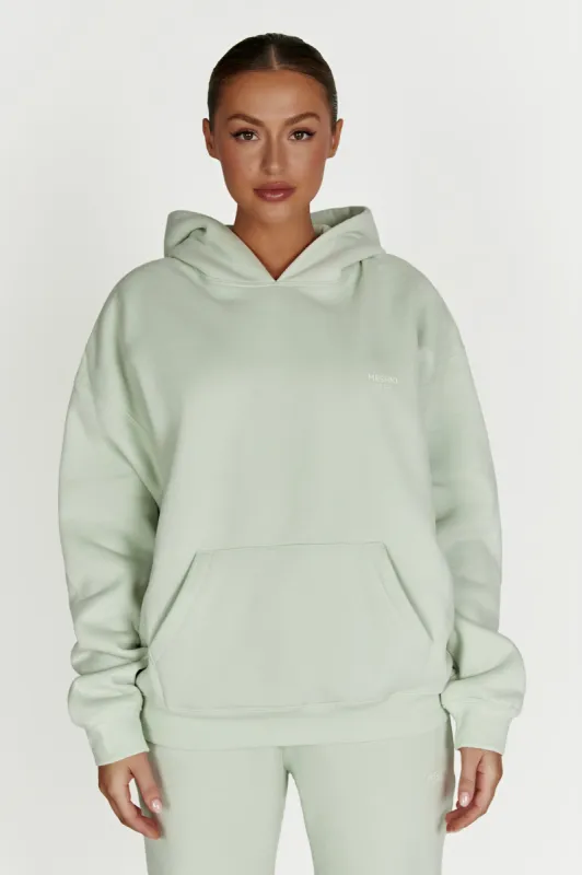 Bernie Oversized Unisex Hoodie - Light Sage sold by Meshki