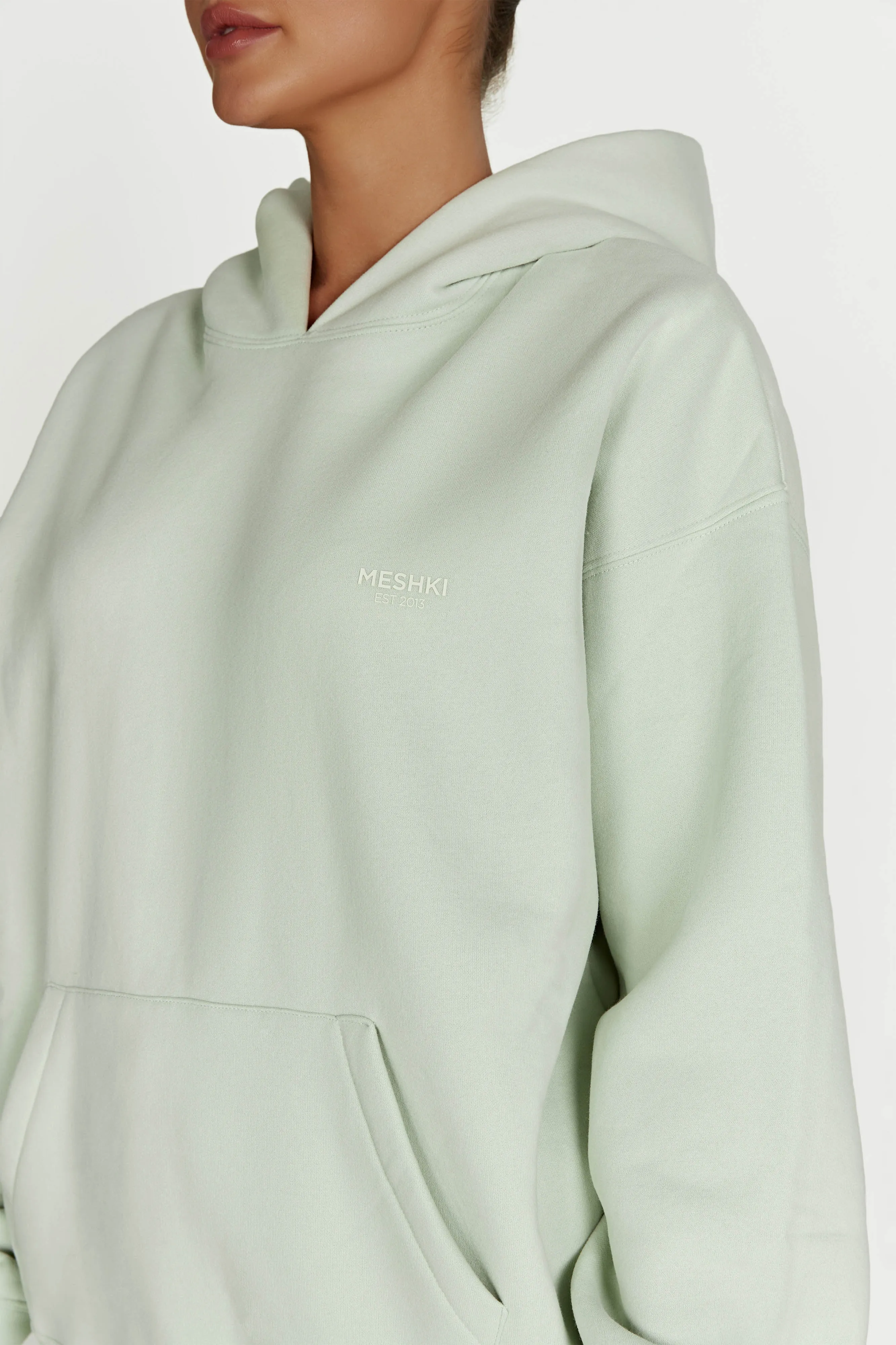 Bernie Oversized Unisex Hoodie - Light Sage sold by Meshki product image thumbnail 2