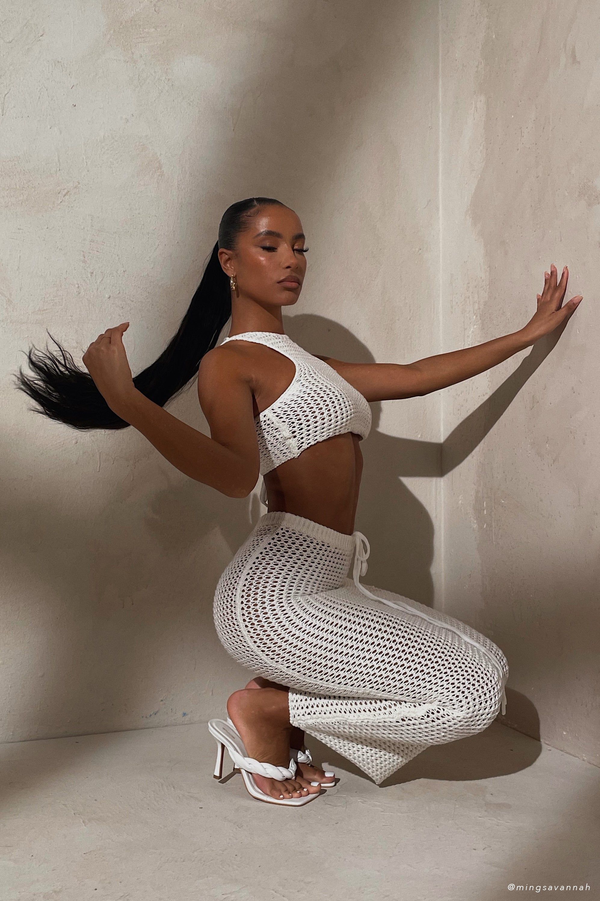 Raquel Crochet Maxi Skirt - Cream sold by Meshki product image thumbnail 2