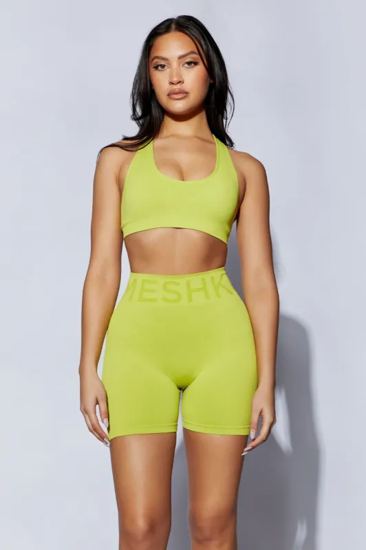Danica Seamless Shorts - Lime Green sold by Meshki