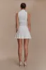 Indy Pointelle Knit Mini Skirt - Ivory sold by Meshki