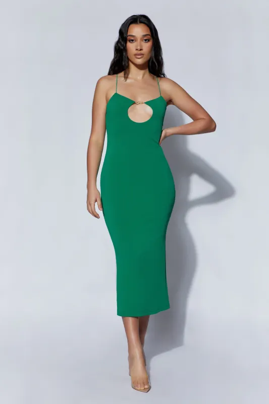 Ariya Hardware Midi Dress - Emerald sold by Meshki