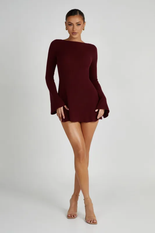 navy blue dress for baby girl House Of Cb Asymmetric Cutout Long Sleeve Cocktail Dress In Black - 50% Off main image 0