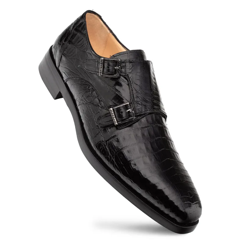 Crocodile Double Monk Strap sold by Mezlan
