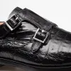 Crocodile Double Monk Strap sold by Mezlan