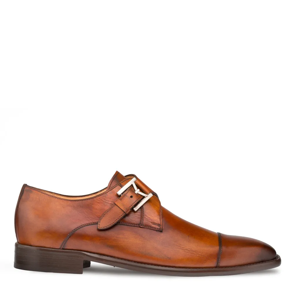Calfskin Cap Toe Monk Strap sold by Mezlan