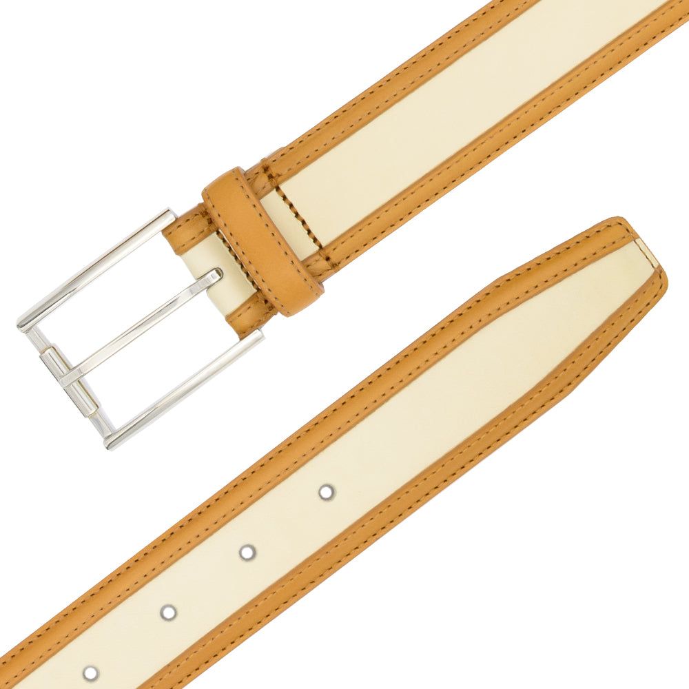 Two-Tone Calfskin Belt sold by Mezlan product image thumbnail 5