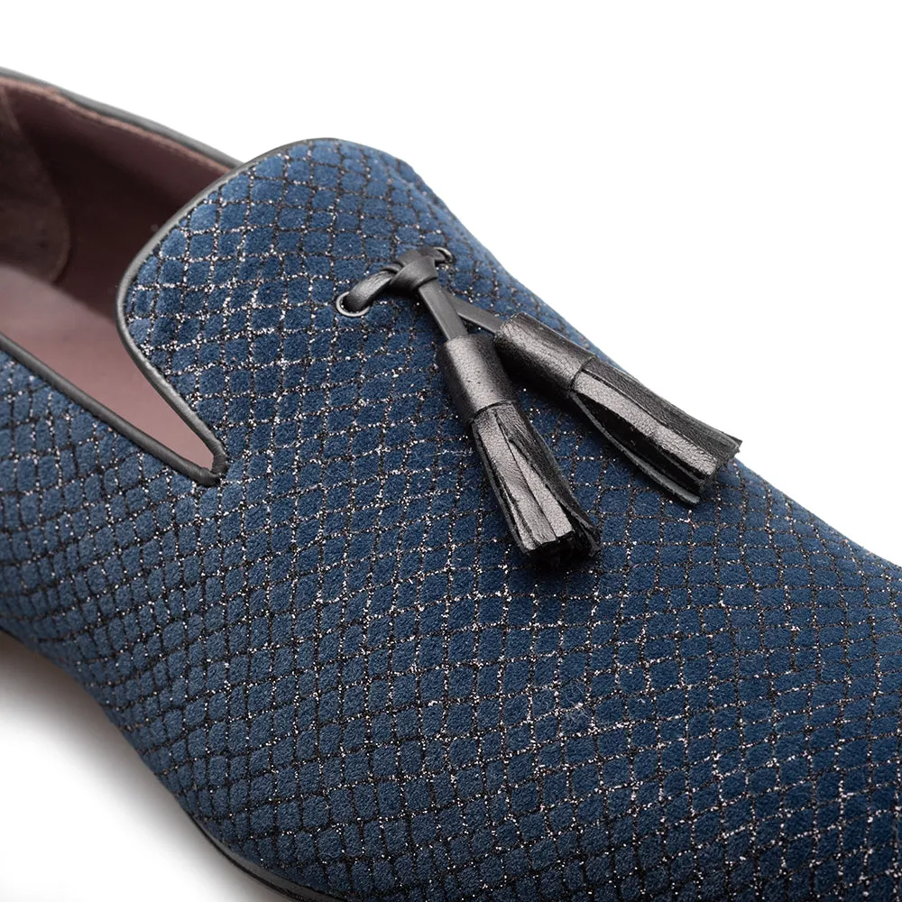 Patterned Suede Tasseled Formal Slip On sold by Mezlan product image thumbnail 4