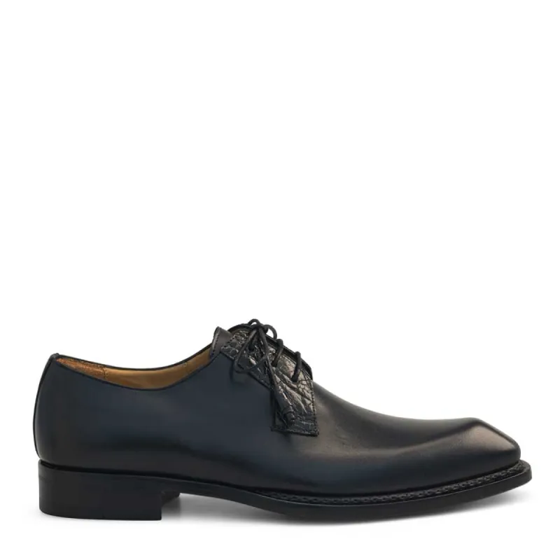 Plain Front Derby with Crocodile Lace-Plate sold by Mezlan