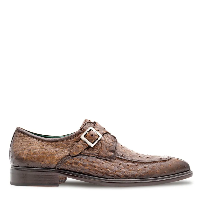 Ostrich Monk Strap sold by Mezlan